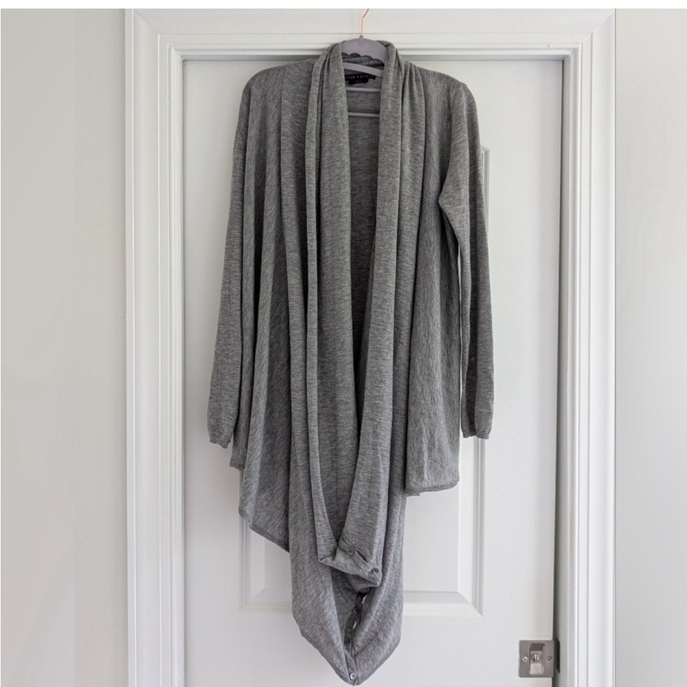 Alice + Olivia base cowl neck sweater cardigan wrap - Picture 2 of 5